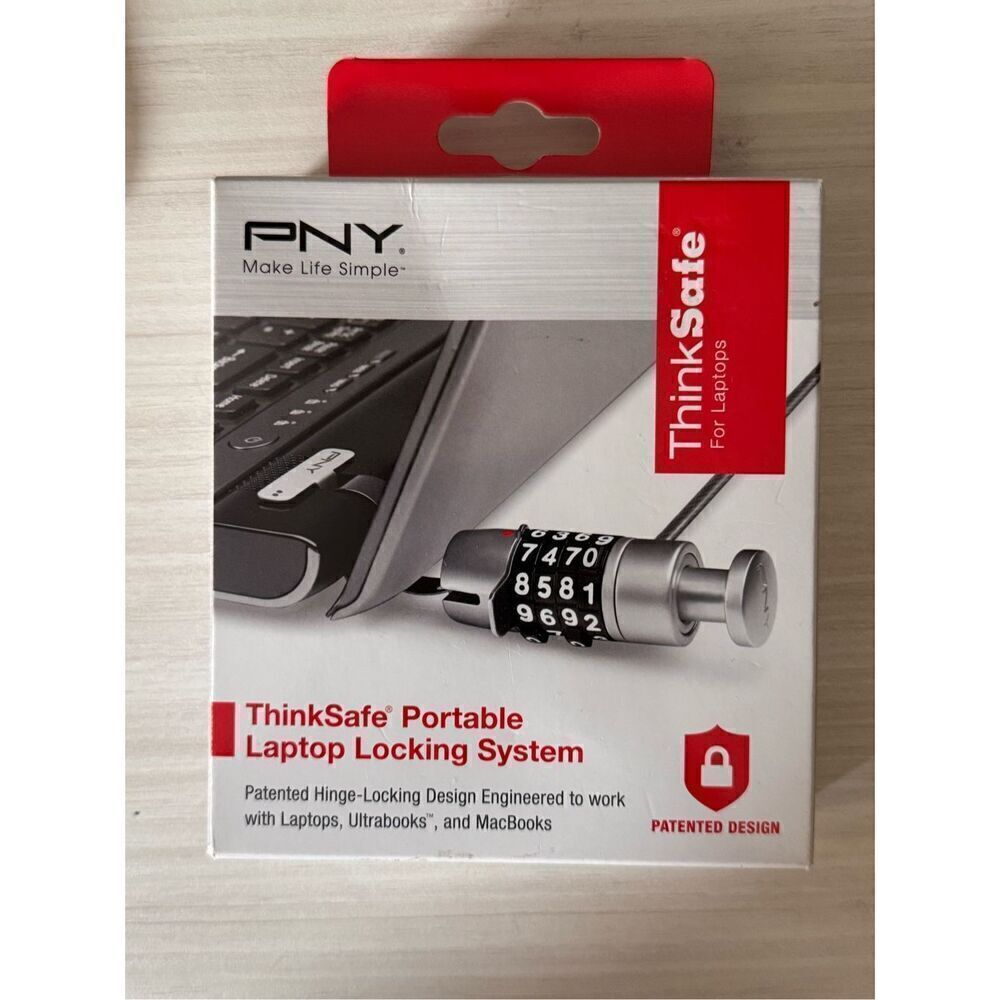 NIB.  PNY ThinkSafe Laptop Locking System (P-TSUL1-RB)